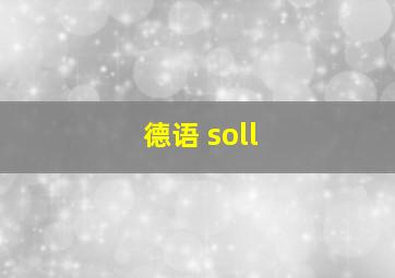 德语 soll